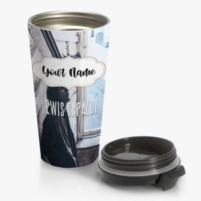 Pastele Lewis Capaldi Custom Personalized Name Stainless Steel Travel Mug