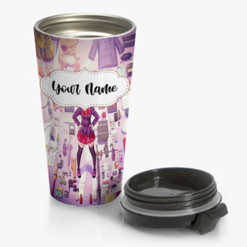 Pastele Love Chunibyo Other Delusions Custom Personalized Name Stainless Steel Travel Mug
