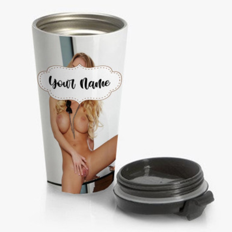 Pastele Nicole Aniston Art Custom Personalized Name Stainless Steel Travel Mug