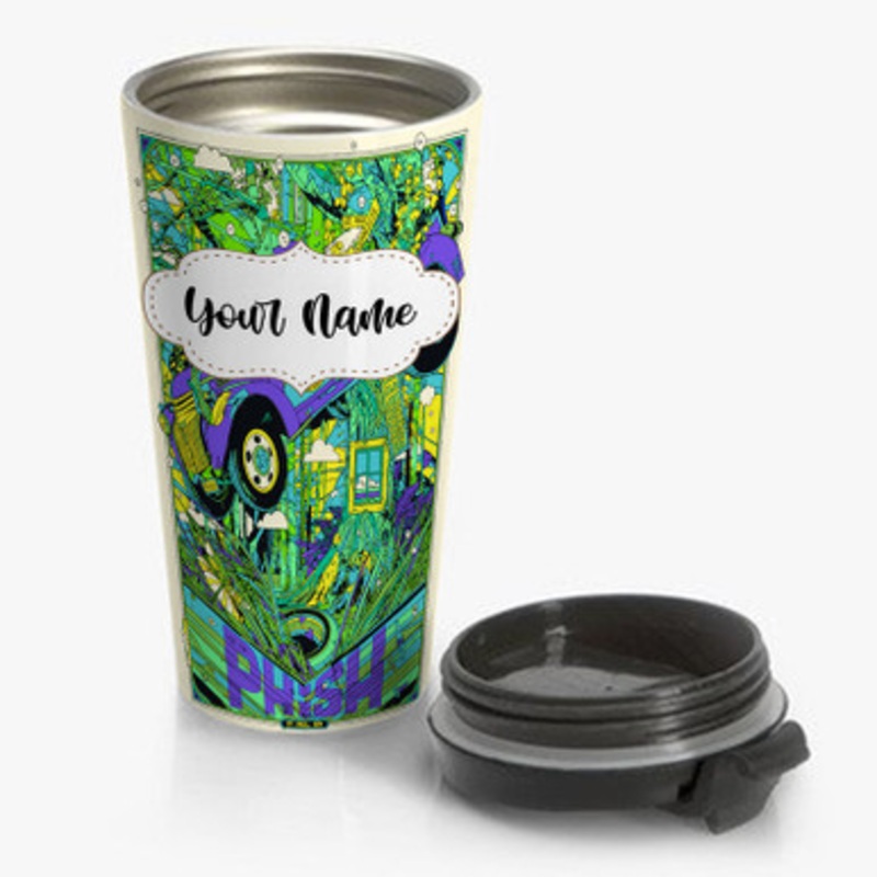 Pastele Phish Custom Personalized Name Stainless Steel Travel Mug