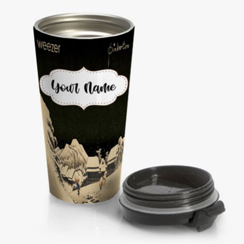 Pastele Pinkerton Weezer Custom Personalized Name Stainless Steel Travel Mug