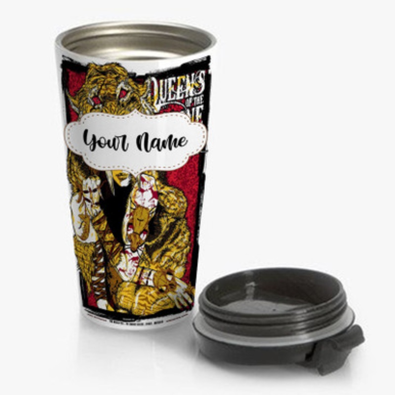 Pastele Queens of The Stone Age Custom Personalized Name Stainless Steel Travel Mug