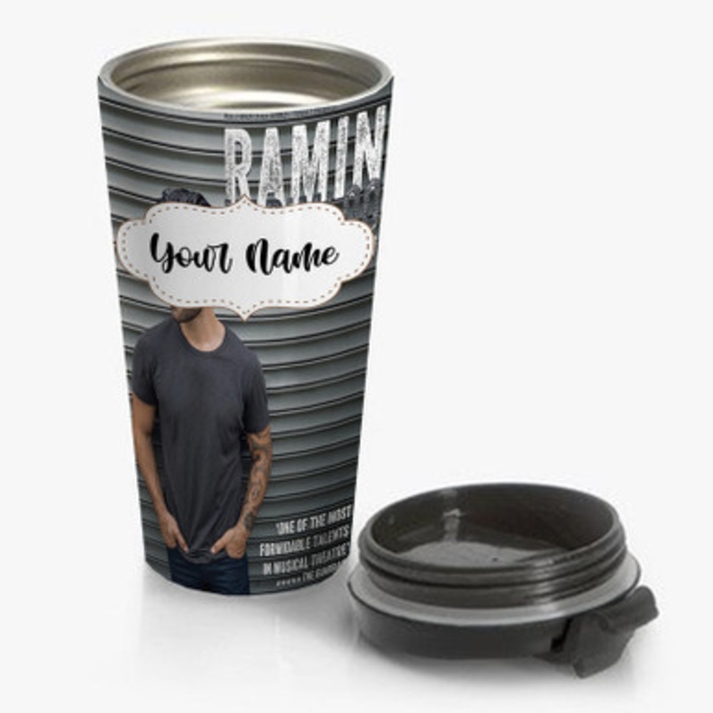 Pastele Ramin Karimloo Custom Personalized Name Stainless Steel Travel Mug