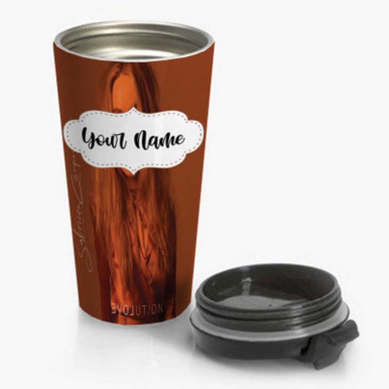Pastele Sabrina Carpenter EVOLution Custom Personalized Name Stainless Steel Travel Mug