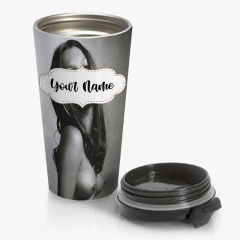 Pastele Sexy Kate Moss Custom Personalized Name Stainless Steel Travel Mug