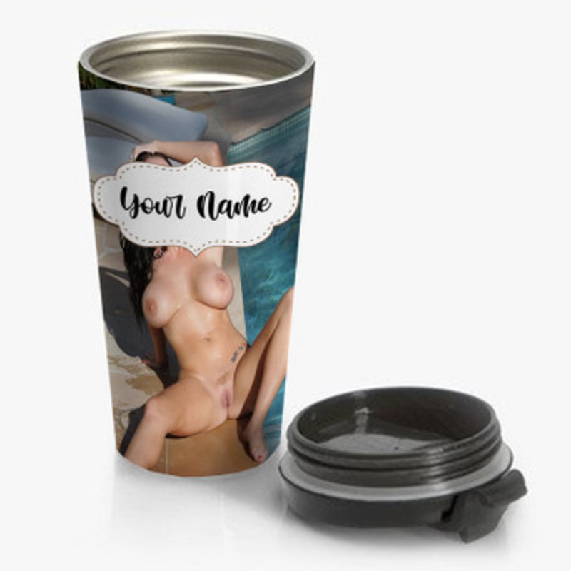 Pastele Sophie Dee Art Custom Personalized Name Stainless Steel Travel Mug