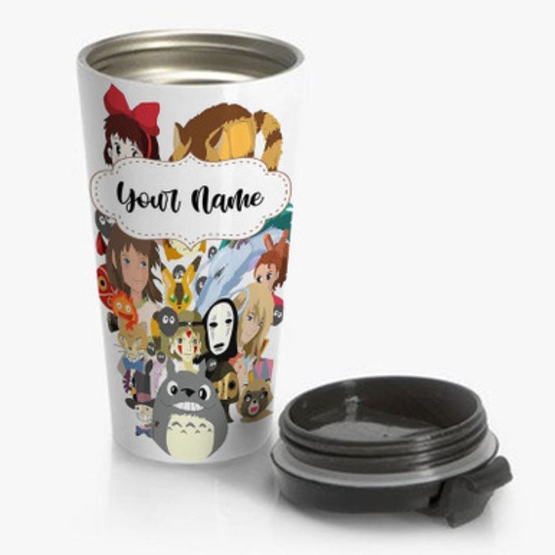 Pastele Studio Ghibli Art Custom Personalized Name Stainless Steel Travel Mug