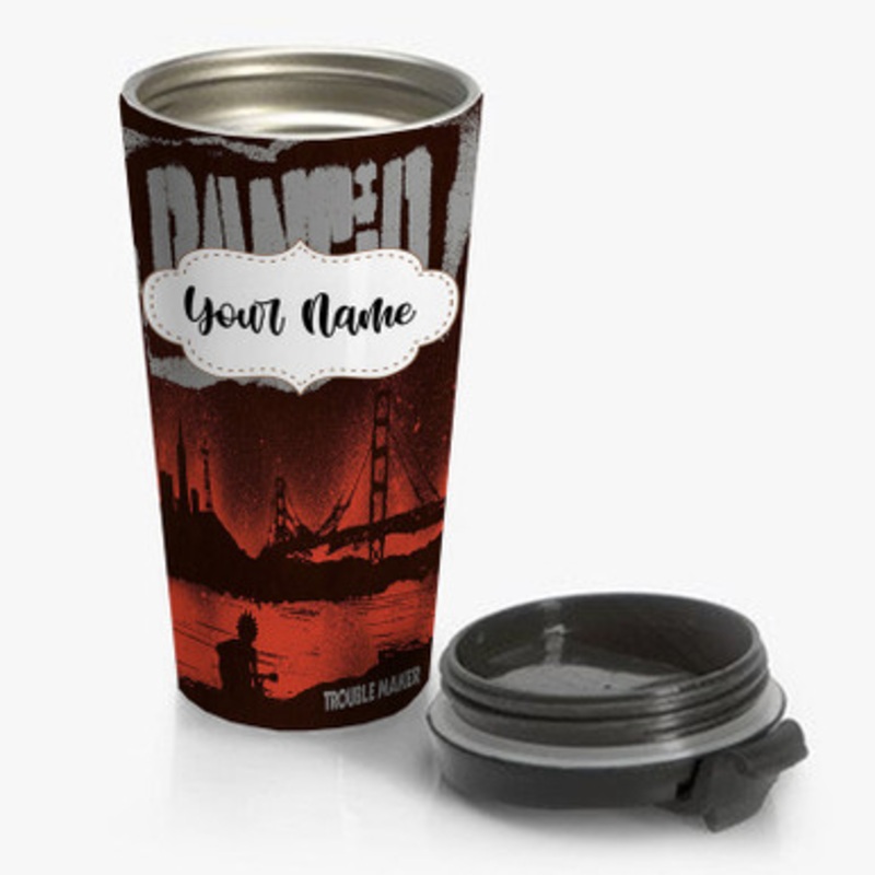 Pastele Telegraph Avenue Rancid Custom Personalized Name Stainless Steel Travel Mug
