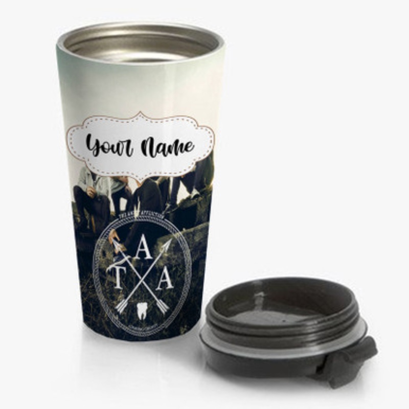 Pastele The Amity Affliction Custom Personalized Name Stainless Steel Travel Mug