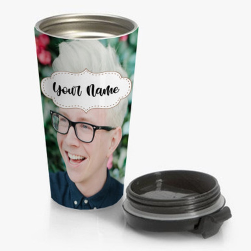 Pastele Tyler Oakley Custom Personalized Name Stainless Steel Travel Mug