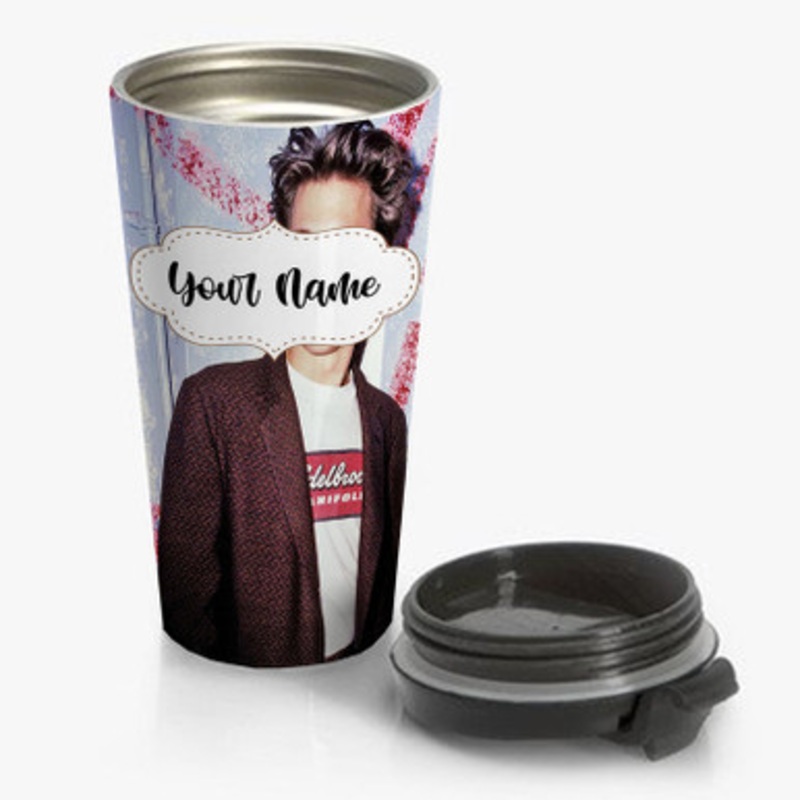 Pastele Young Johnny Depp Custom Personalized Name Stainless Steel Travel Mug