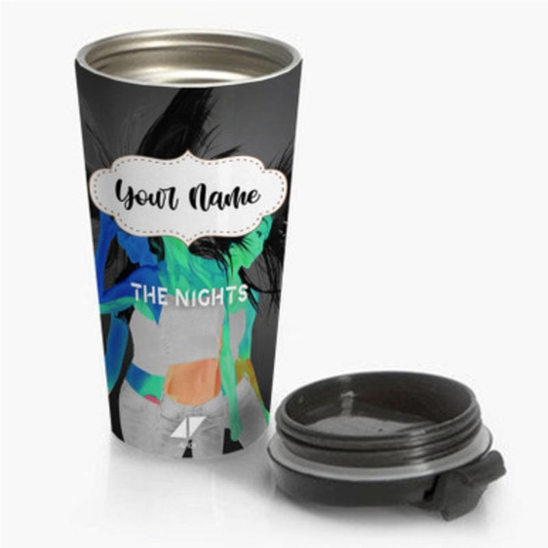 Pastele Avicii The Nights Custom Personalized Name Stainless Steel Travel Mug