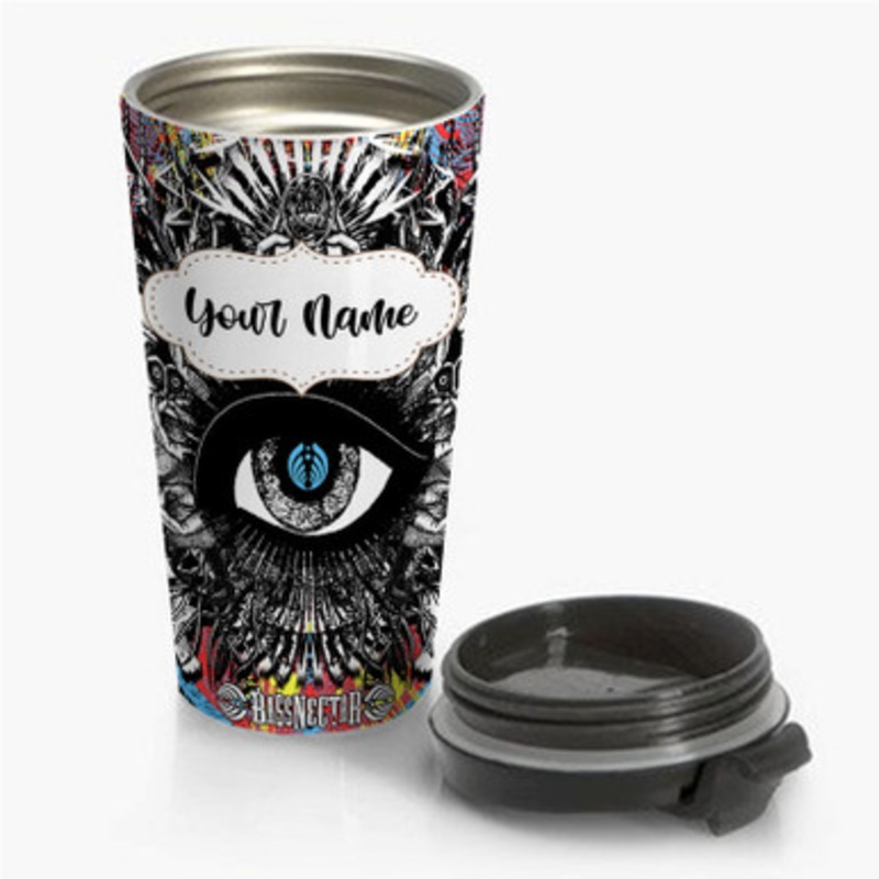 Pastele Bassnectar Divergent Spectrum Custom Personalized Name Stainless Steel Travel Mug