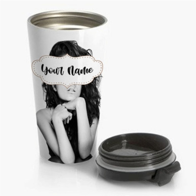 Pastele Bebe Rexha Custom Personalized Name Stainless Steel Travel Mug