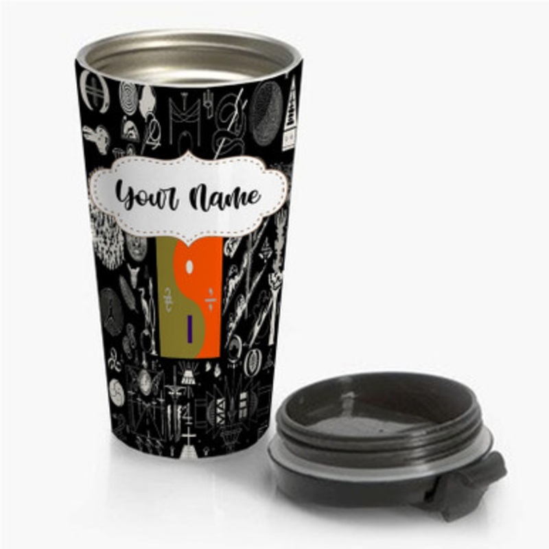 Pastele Bon Iver 22 A Million Custom Personalized Name Stainless Steel Travel Mug
