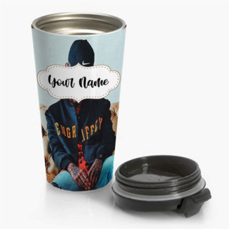 Pastele Bryson Tiller Custom Personalized Name Stainless Steel Travel Mug