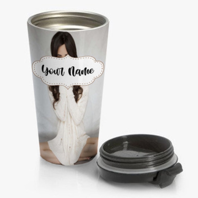 Pastele Camila Cabello Art Custom Personalized Name Stainless Steel Travel Mug