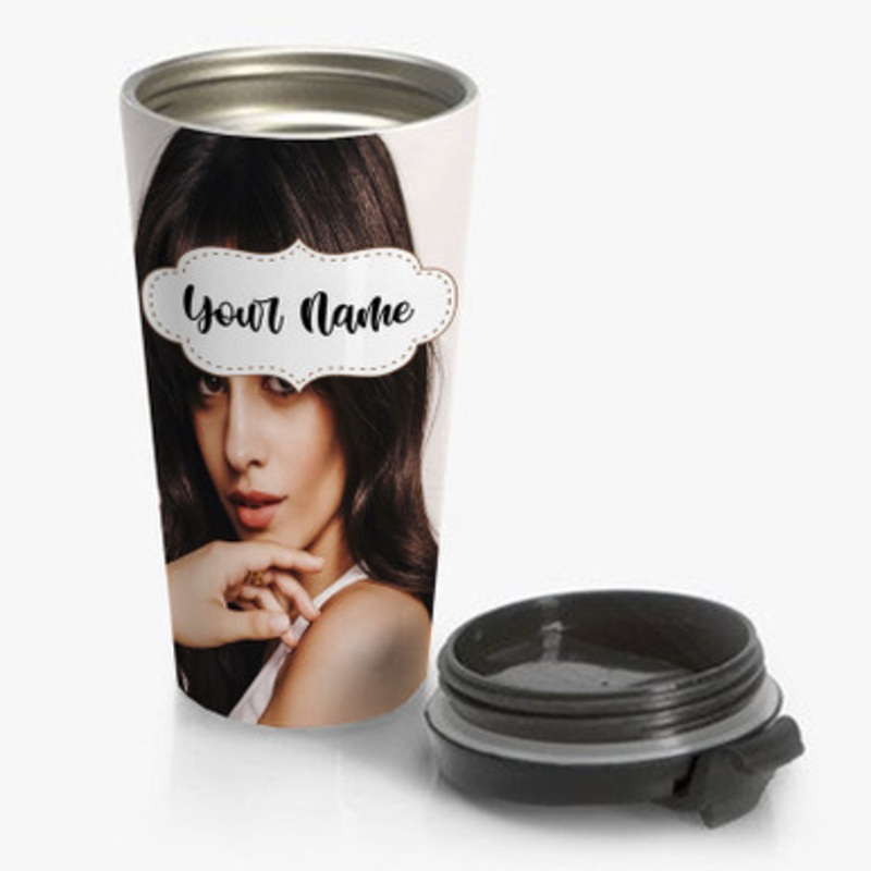 Pastele Camila Cabello Custom Personalized Name Stainless Steel Travel Mug