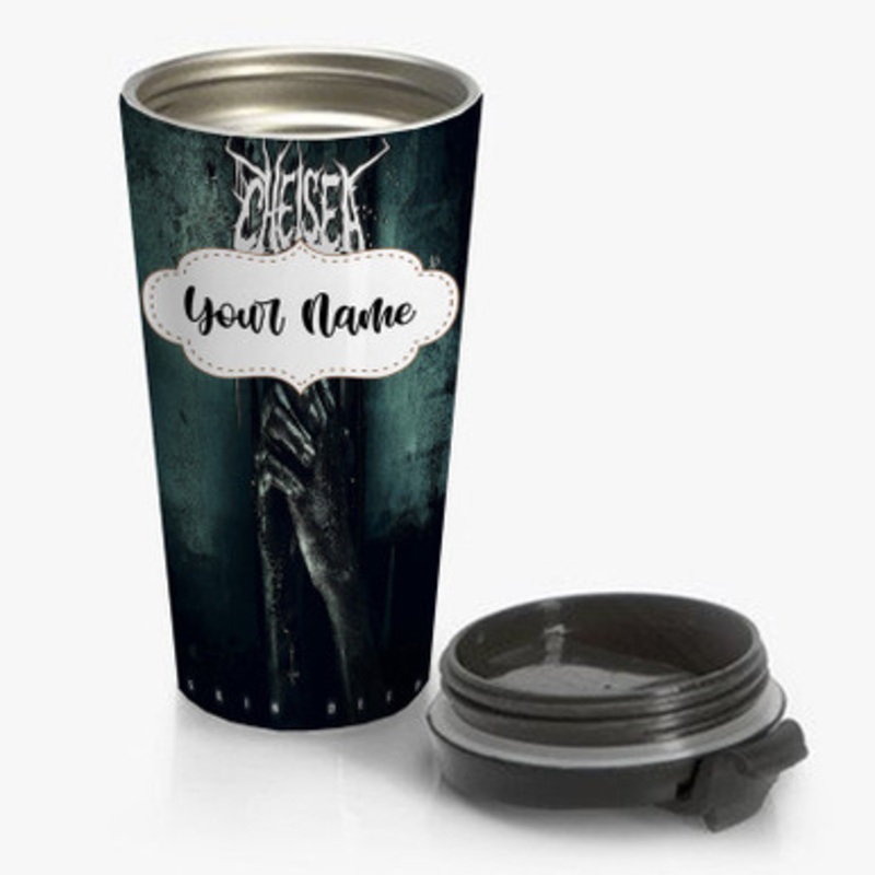 Pastele Chelsea Grin Custom Personalized Name Stainless Steel Travel Mug