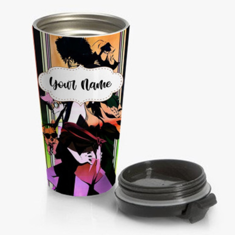 Pastele Cowboy Bebop Art Custom Personalized Name Stainless Steel Travel Mug