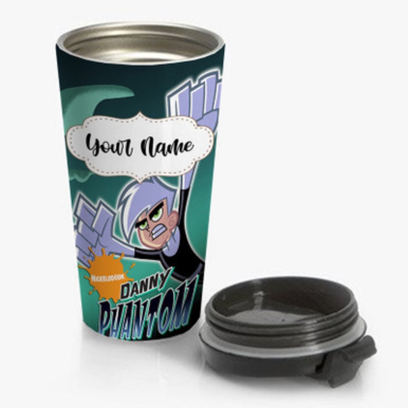 Pastele Danny Phantom Custom Personalized Name Stainless Steel Travel Mug