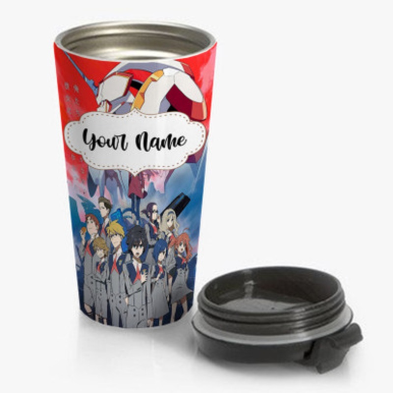 Pastele Darling in the Franxx Anime Custom Personalized Name Stainless Steel Travel Mug