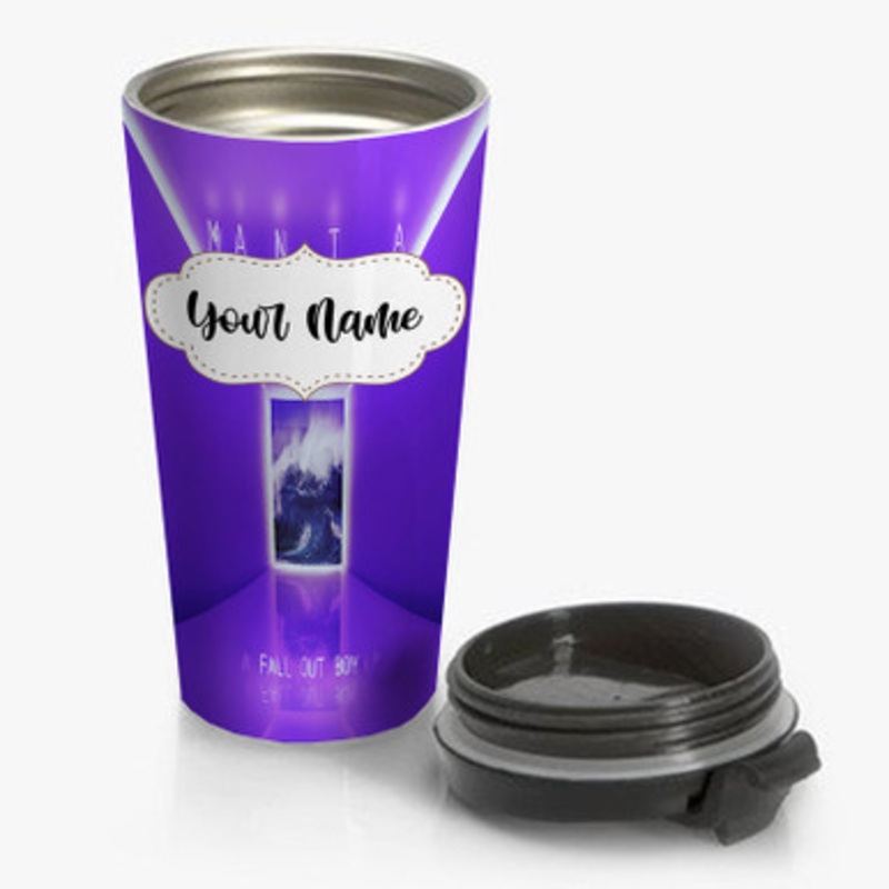 Pastele Fall Out Boy Mania Custom Personalized Name Stainless Steel Travel Mug