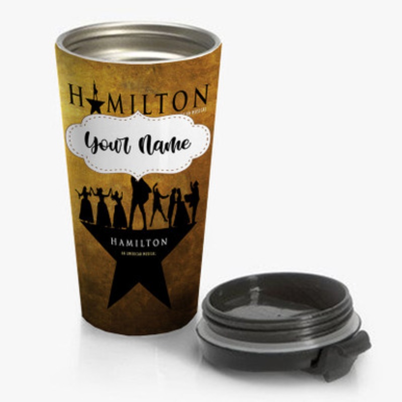 Pastele Hamilton American Musical Custom Personalized Name Stainless Steel Travel Mug