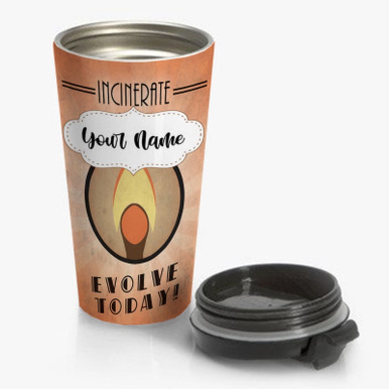 Pastele Incinerate Bioshock Custom Personalized Name Stainless Steel Travel Mug