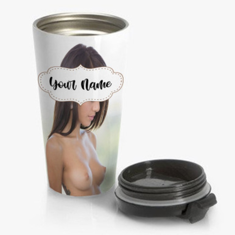 Pastele Janice Griffith Custom Personalized Name Stainless Steel Travel Mug