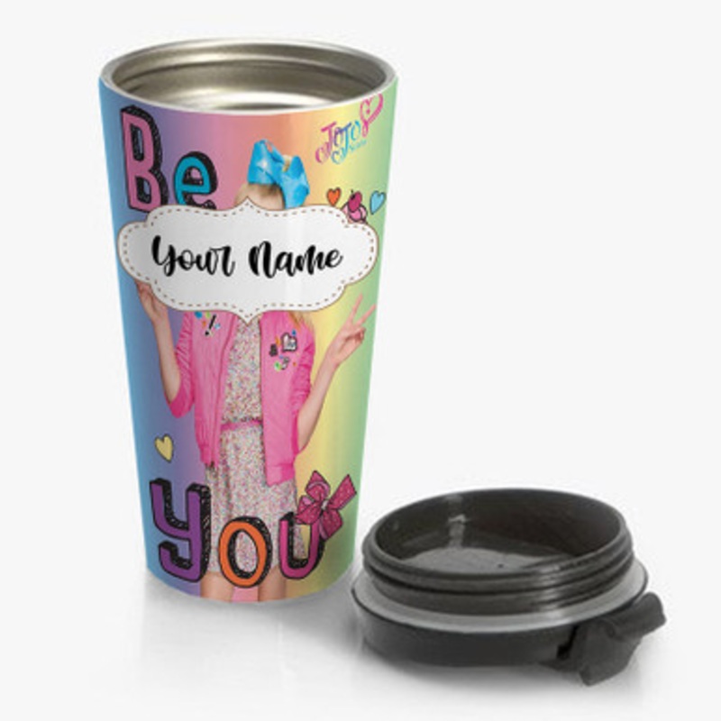 Pastele Jojo Siwa Custom Personalized Name Stainless Steel Travel Mug