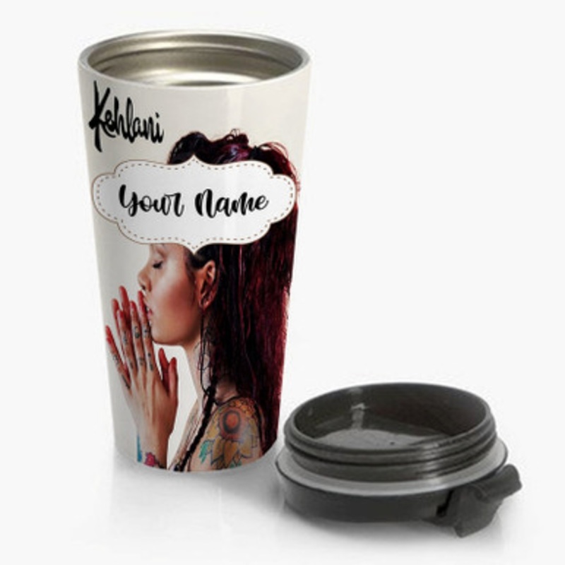 Pastele Kehlani Tsunami Art Custom Personalized Name Stainless Steel Travel Mug