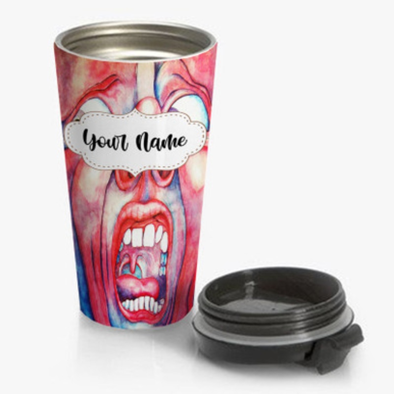 Pastele King Crimson Custom Personalized Name Stainless Steel Travel Mug