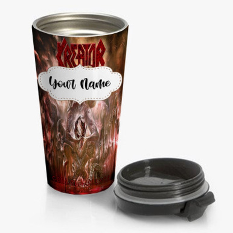 Pastele Kreator Gods Of Violence Custom Personalized Name Stainless Steel Travel Mug