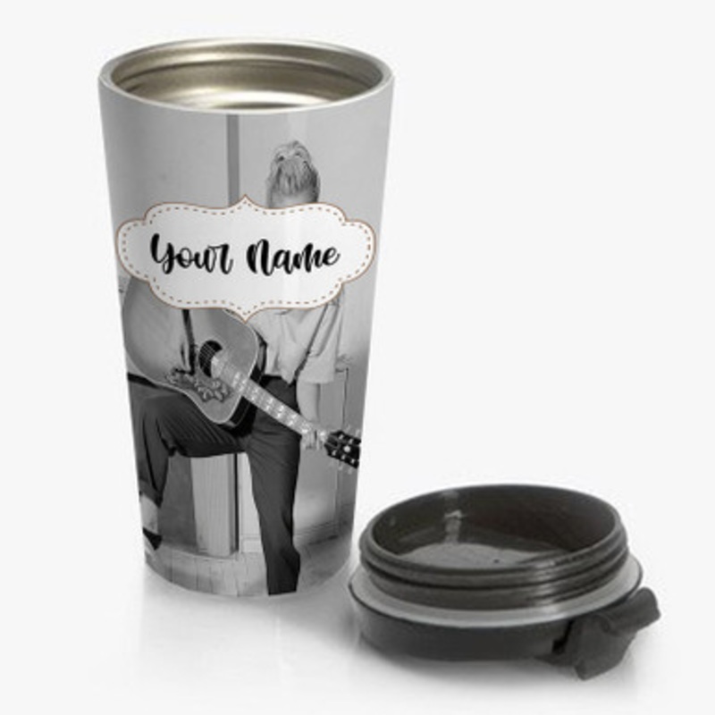 Pastele Lady Gaga John Wayne Art Custom Personalized Name Stainless Steel Travel Mug
