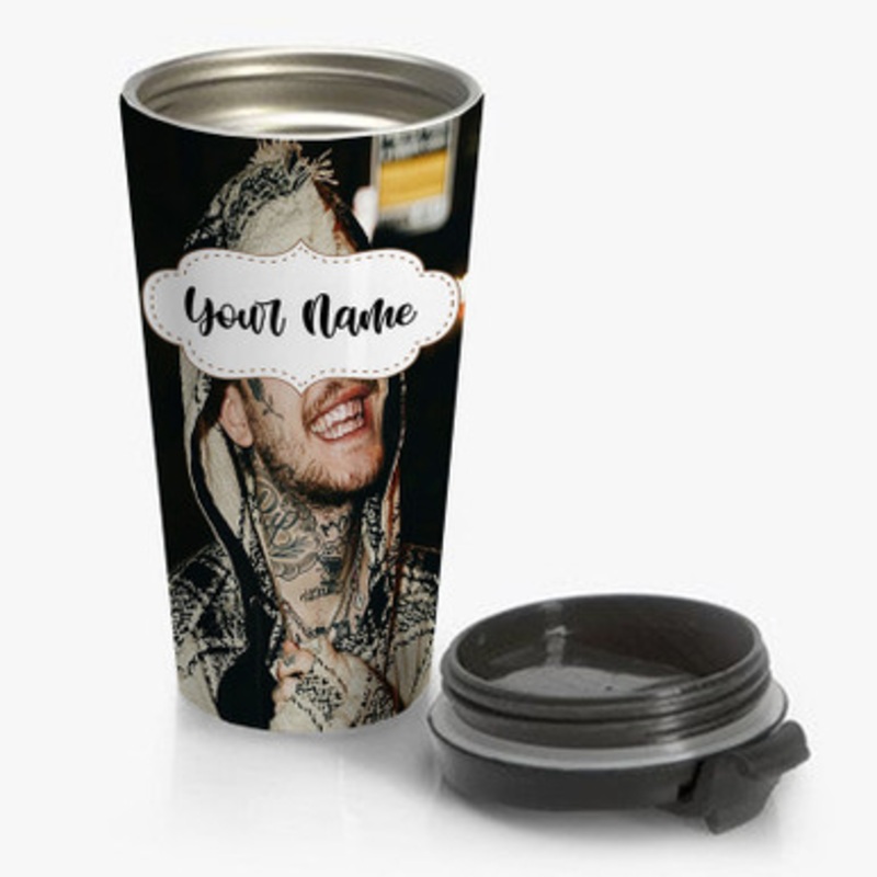 Pastele Lil Peep Custom Personalized Name Stainless Steel Travel Mug
