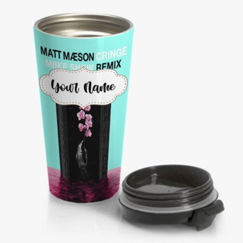 Pastele Matt Maeson Cringe Custom Personalized Name Stainless Steel Travel Mug