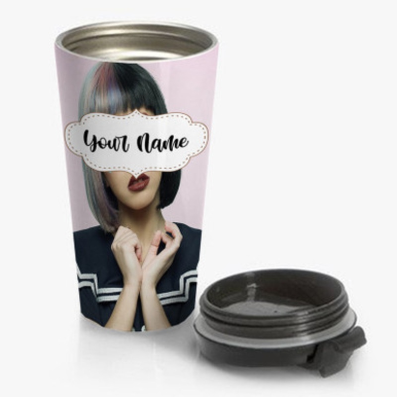 Pastele Melanie Martinez Art Custom Personalized Name Stainless Steel Travel Mug