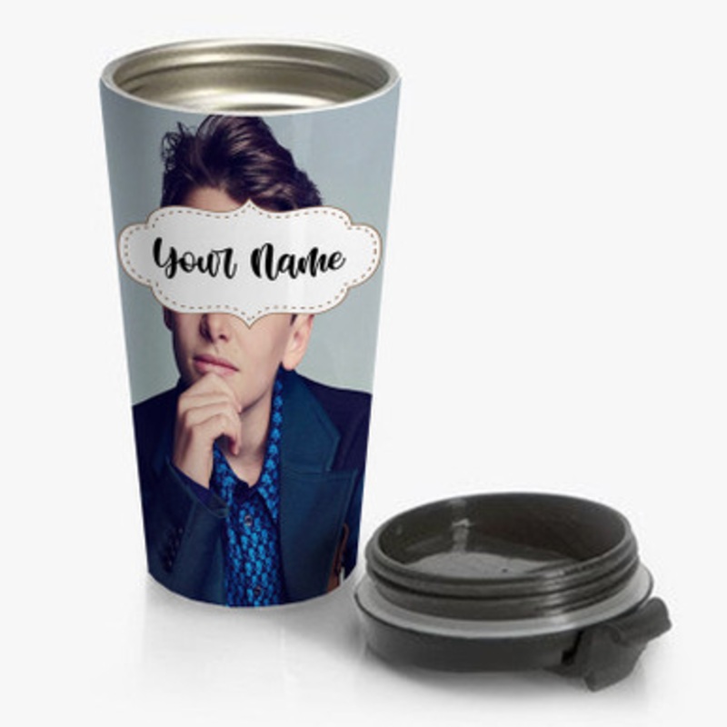 Pastele Noah Schnapp Custom Personalized Name Stainless Steel Travel Mug