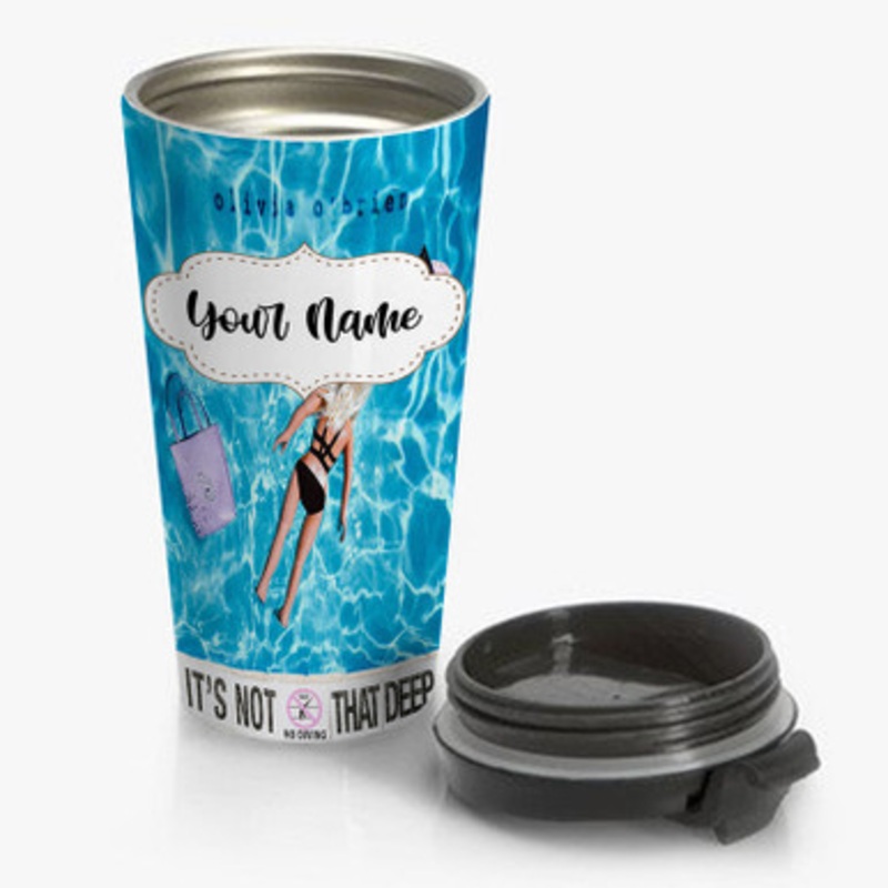 Pastele Olivia O Brien It s Not That Deep Custom Personalized Name Stainless Steel Travel Mug
