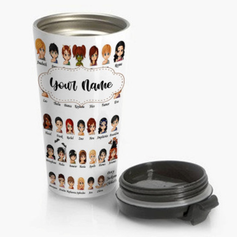 Pastele Percy Jackson and The Olympians Childish Custom Personalized Name Stainless Steel Travel Mug