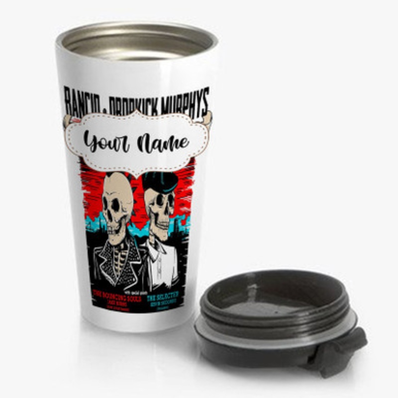 Pastele Rancid Dropkick Murphys Custom Personalized Name Stainless Steel Travel Mug