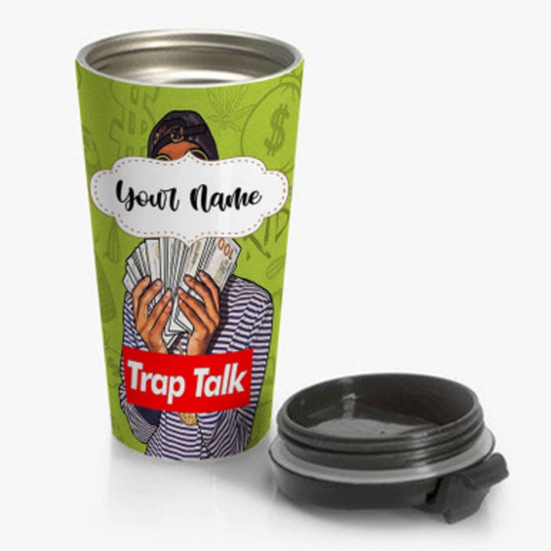 Pastele Rich The Kid Trap Talk Custom Personalized Name Stainless Steel Travel Mug