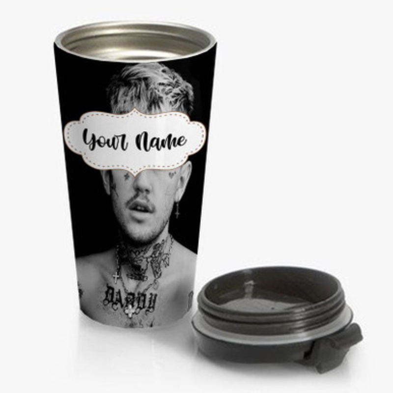Pastele RIP Lil Peep Art Custom Personalized Name Stainless Steel Travel Mug