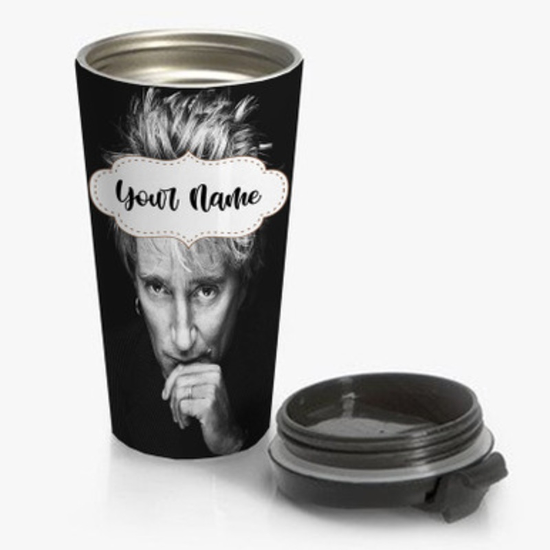 Pastele Rod Stewart Custom Personalized Name Stainless Steel Travel Mug
