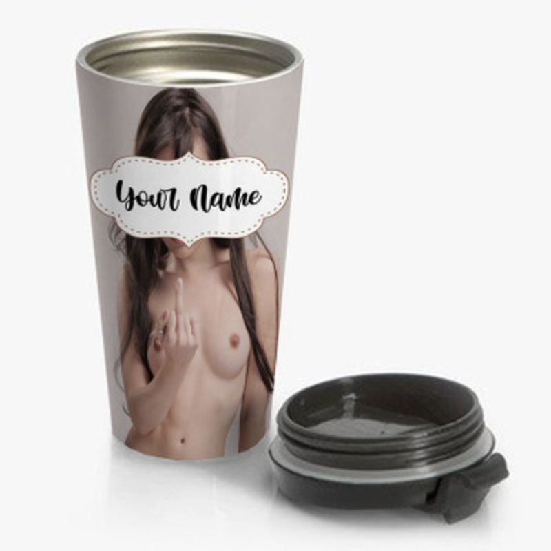 Pastele Sasha Grey New Custom Personalized Name Stainless Steel Travel Mug