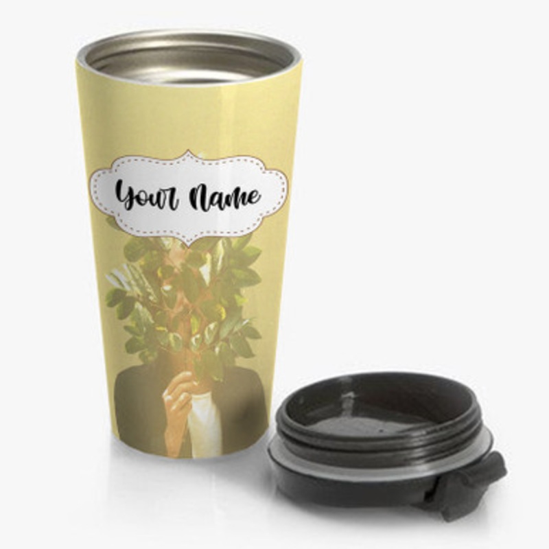 Pastele Skyline FKJ Custom Personalized Name Stainless Steel Travel Mug