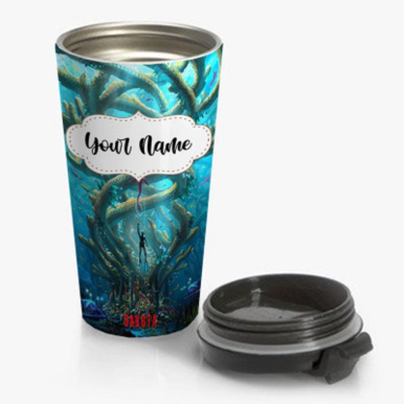 Pastele Subnautica Underwater 2 Custom Personalized Name Stainless Steel Travel Mug