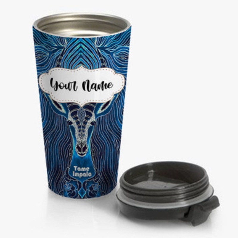 Pastele Tame Impala Custom New Personalized Name Stainless Steel Travel Mug