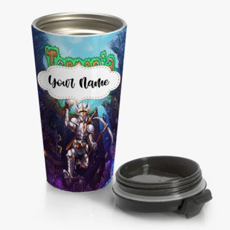 Pastele Terraria Custom Personalized Name Stainless Steel Travel Mug